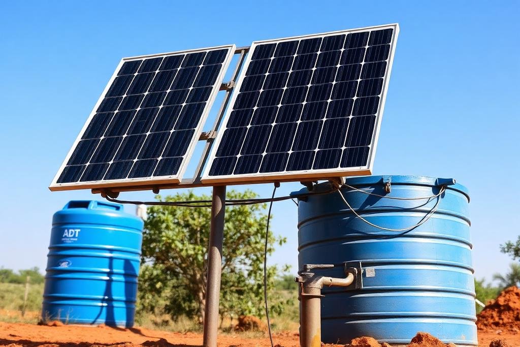 Forage à pompage solaire